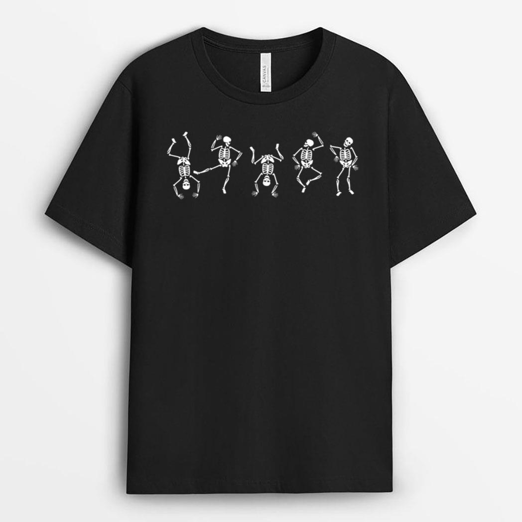 Dancing Skeletons Bailando Halloween para niños y niñas T-Shirt