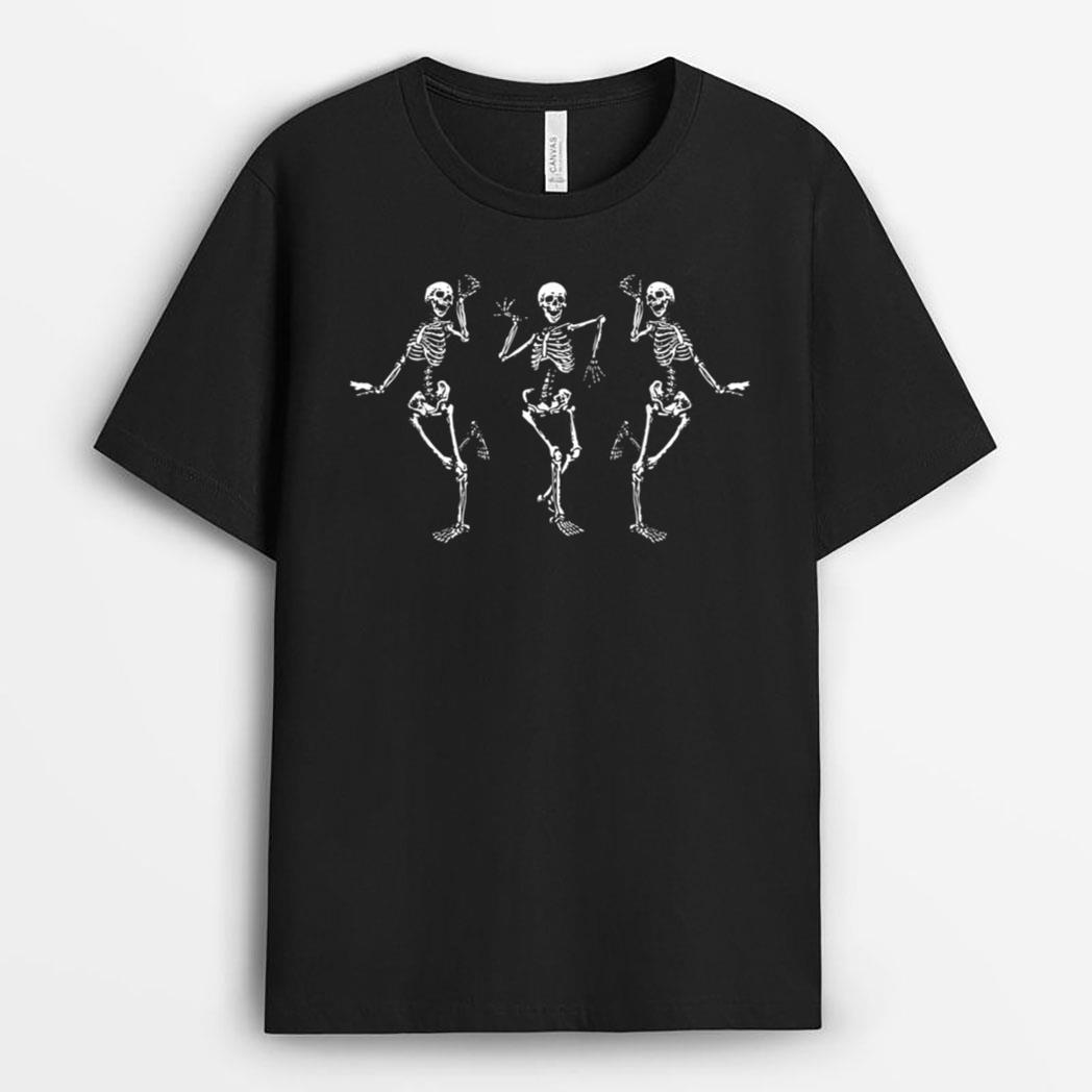 DANCING SKELETONS Dance Challenge Halloween T-Shirt