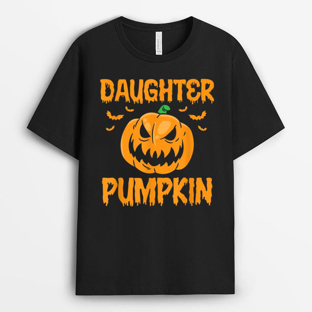 Daughter Pumpkin Matching Family Halloween T-Shirt