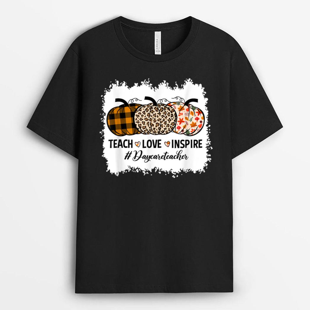Daycare Teacher Back To School Pumpkin Fall Teacher T-Shirt