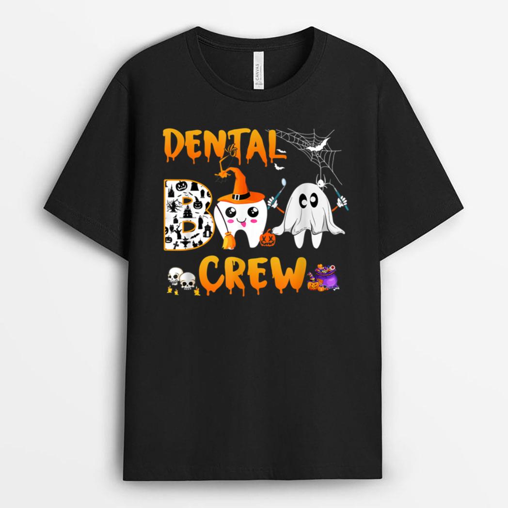 Dental Boo Crew Funny Dentist Assistant Halloween Costume T-Shirt
