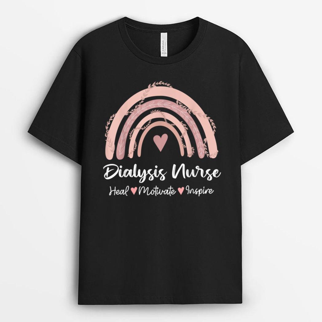 Dialysis Nurse Nephrology Nursing Student Rainbow Cute T-Shirt