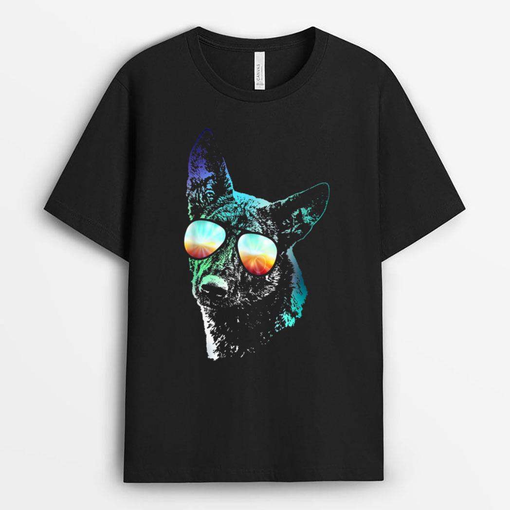 Disco Groovy Dutch Shepherd Dog Gift T-Shirt