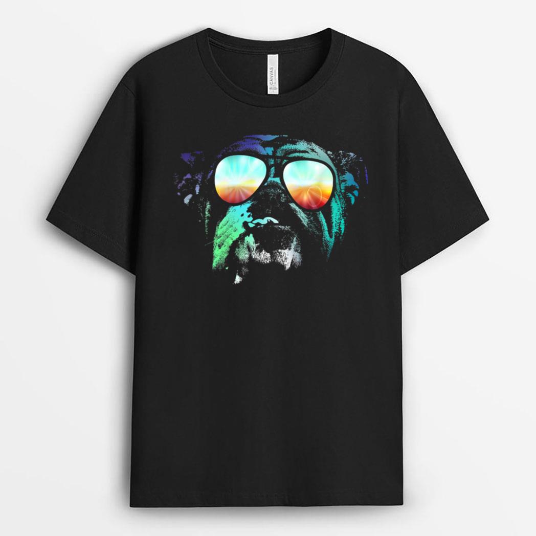 Disco Groovy English Bulldog Dog Gift T-Shirt