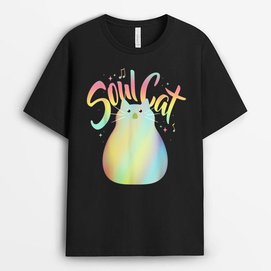Disney mens Classic Disney Pixar Soul Cat Gradient T Shirt, Black, Small US T-Shirt