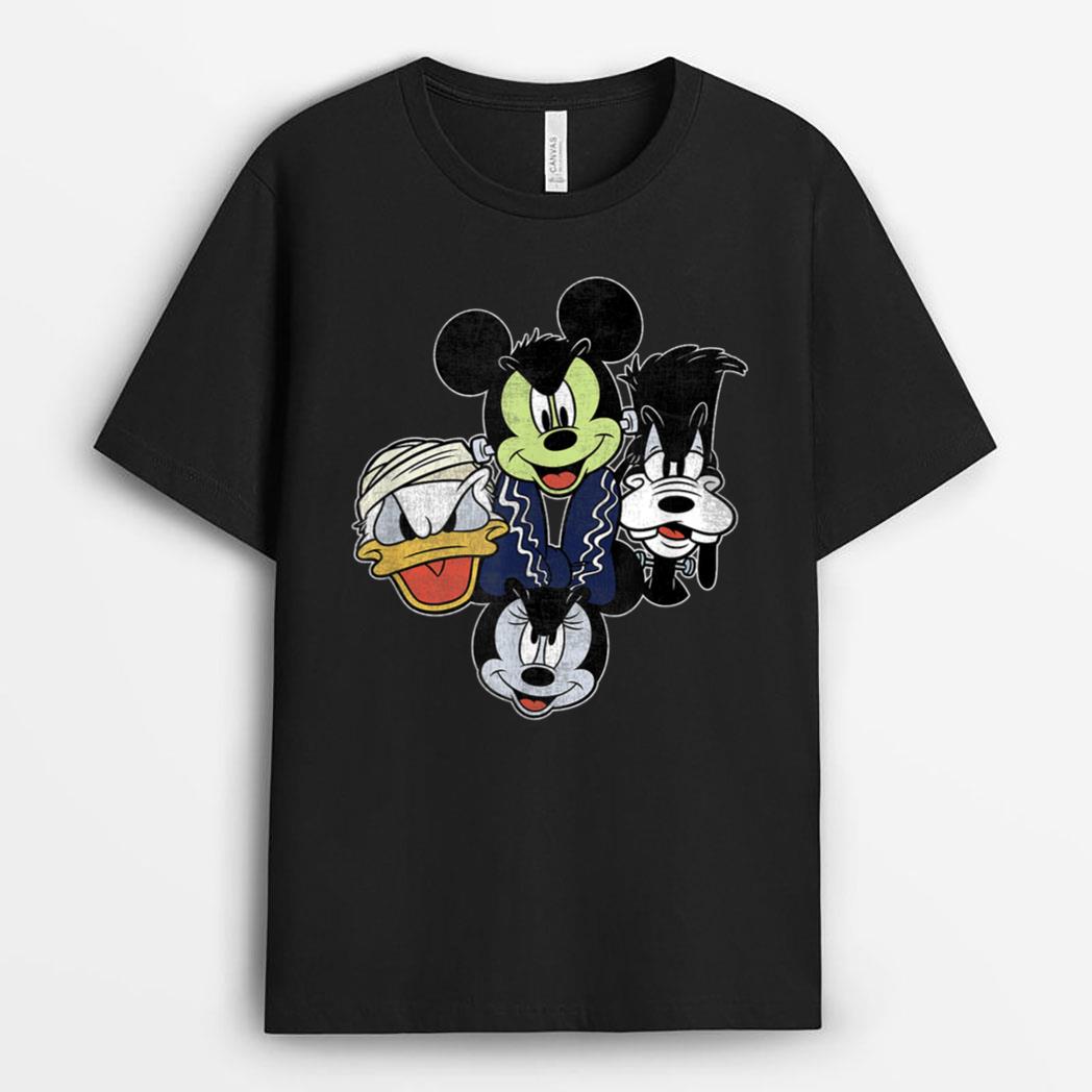 Disney Mickey And Friends Halloween Group Shot Costumes T-Shirt
