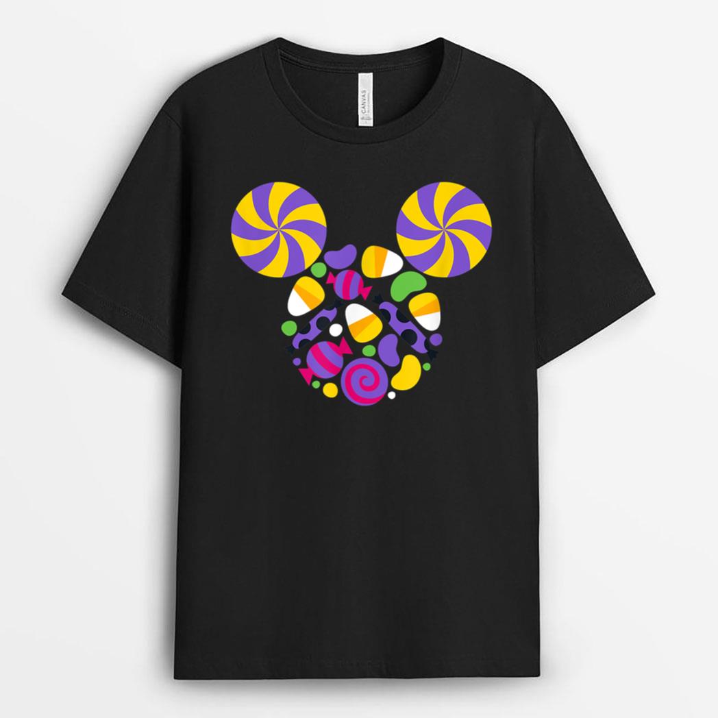 Disney Mickey and Friends Halloween Mickey Candy Face T-Shirt