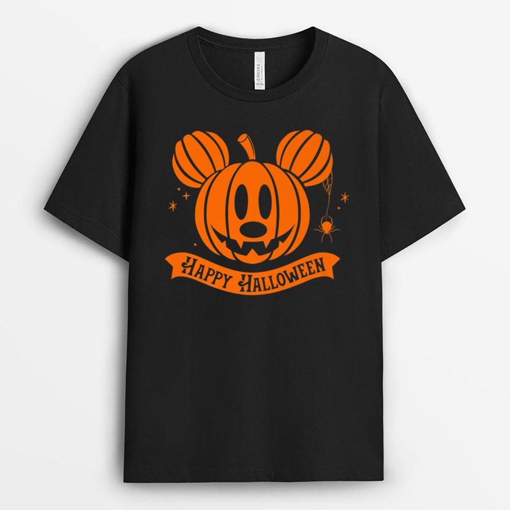 Disney Mickey and Friends Halloween Mickey Pumpkin Face T-Shirt