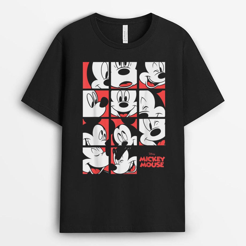 Disney Mickey And Friends Mickey Mouse Expressions Boxes T-Shirt