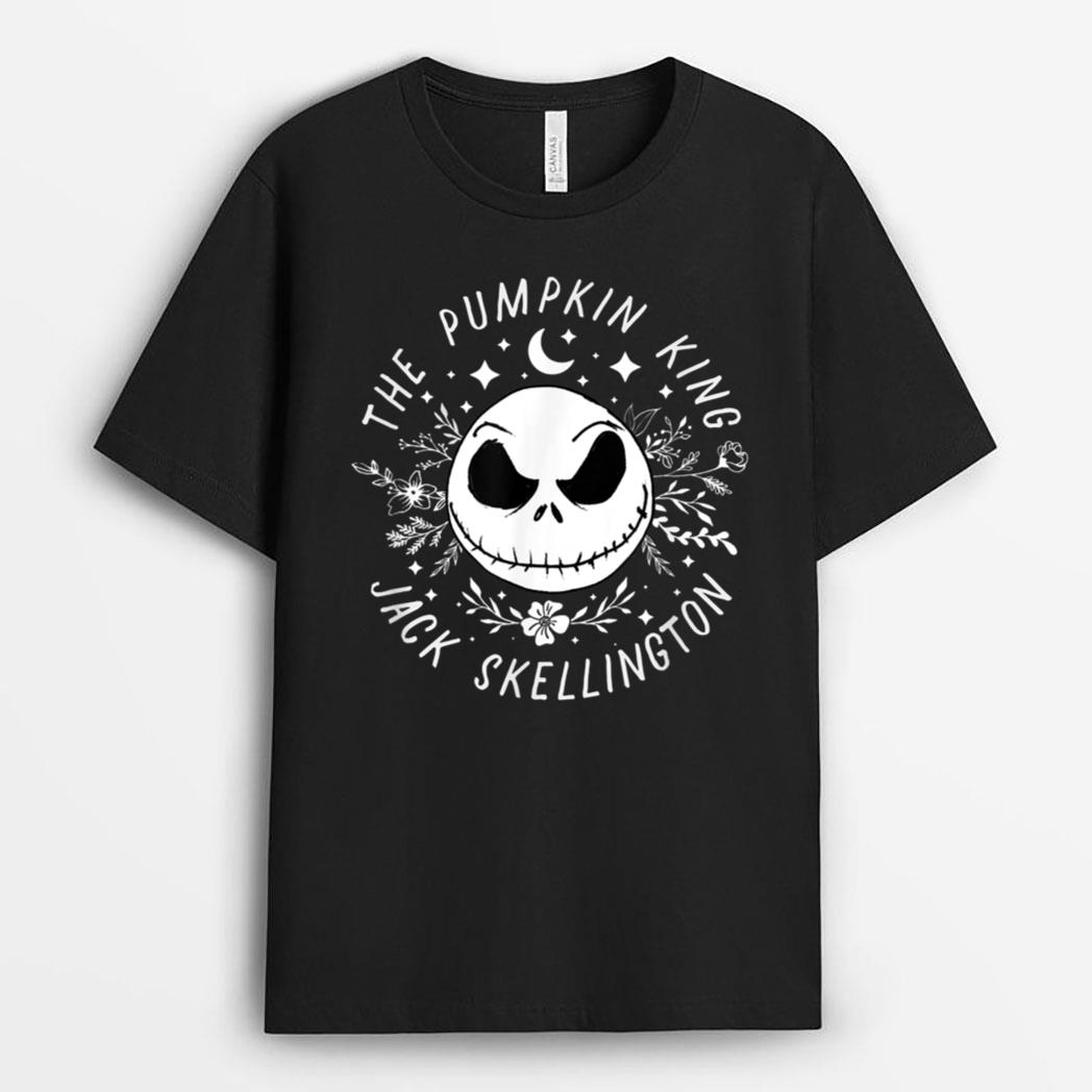 Disney Nightmare Before Christmas The Pumpkin King Floral T-Shirt