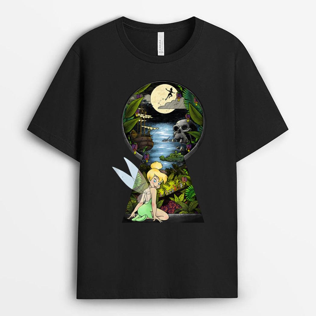 Disney Peter Pan Tinkerbell Keyhole Graphic T-Shirt