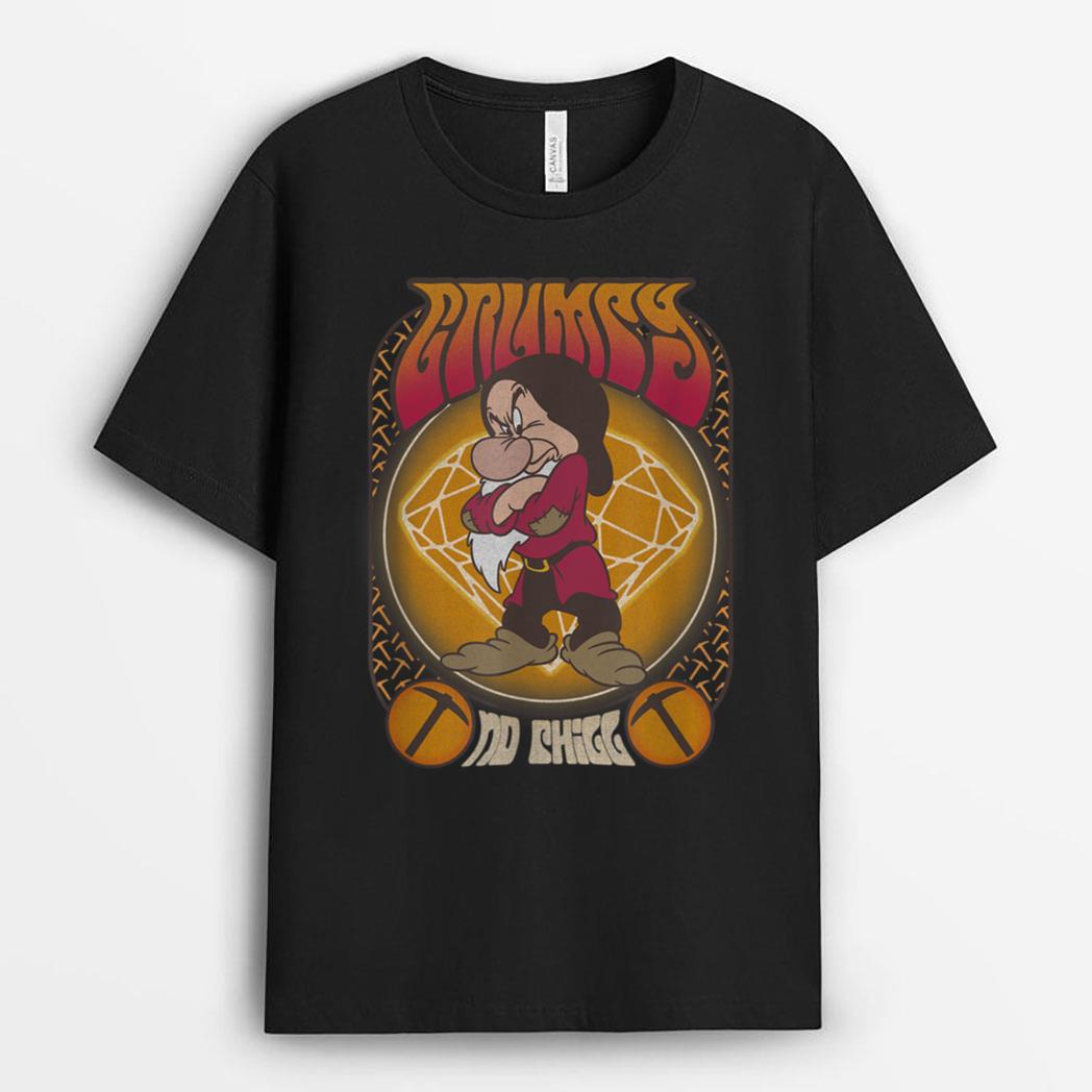 Disney Snow White & The Seven Dwarfs Grumpy Seventies Poster T-Shirt