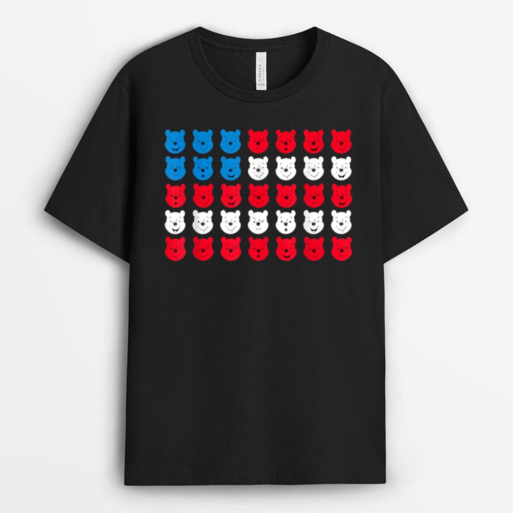 Disney Winnie the Pooh Americana faces T-Shirt