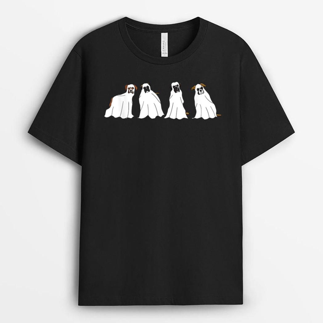 Dog Ghost Halloween Boxer Pumpkin T-Shirt