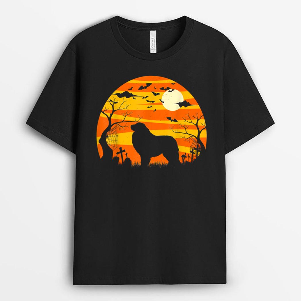 Dog Halloween Great Pyrenees Dog Jack O Lantern Pumpkin T-Shirt