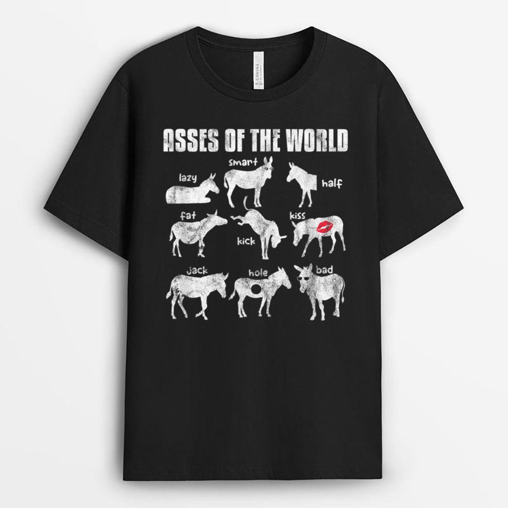Donkey Ass Asses of The World Farmer Donkeys Owner Vintage T-Shirt