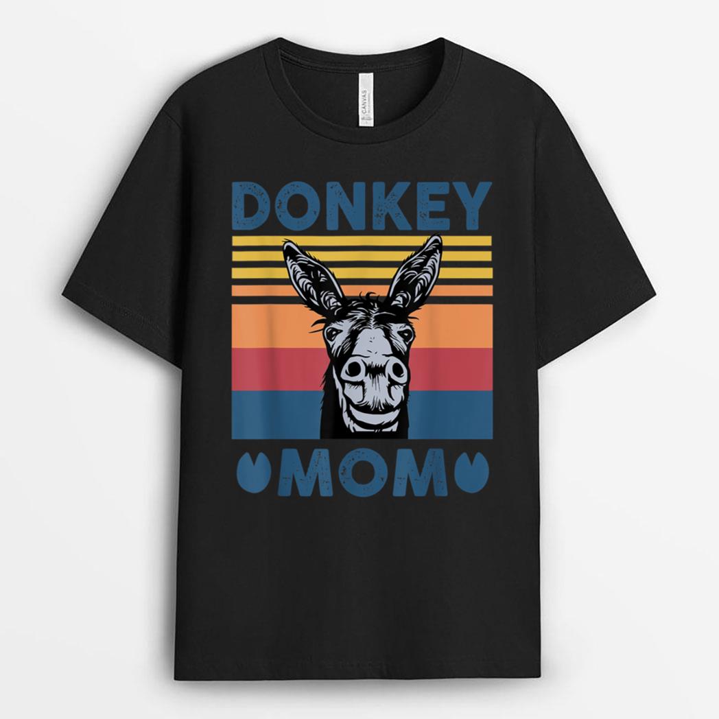 Donkey Mom Mother Retro  Donkey Farmer Vintage T-Shirt