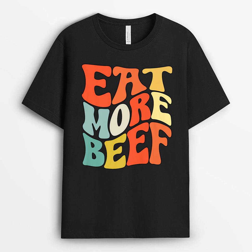 Eat More Beef Support Local Farmers Farming Farmer Market Premium T-Shirt