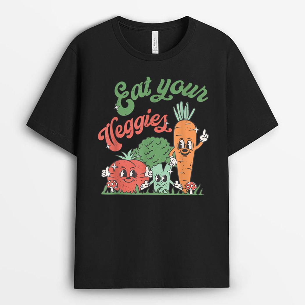 Eat your Veggies Farmers Market Vegan Vegetarian Vegetable T-Shirt