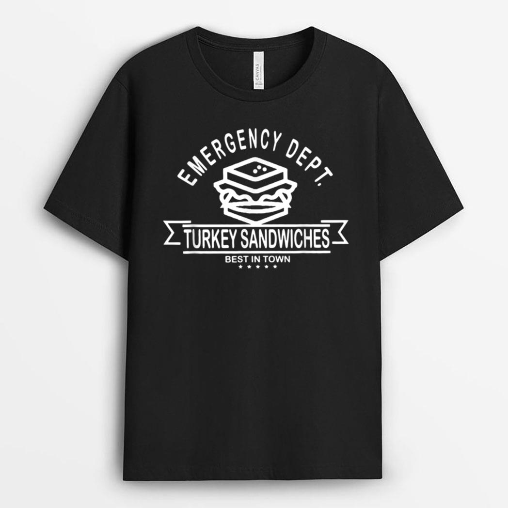 Emergency Nurse Funny ED Nurse Turkey Sandwiches T-Shirt