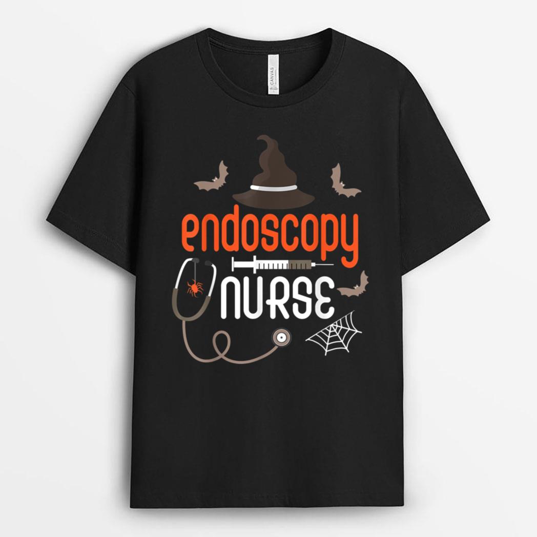 Endoscopy Tech Boo Crew Nurse Halloween Ghost Costume T-Shirt