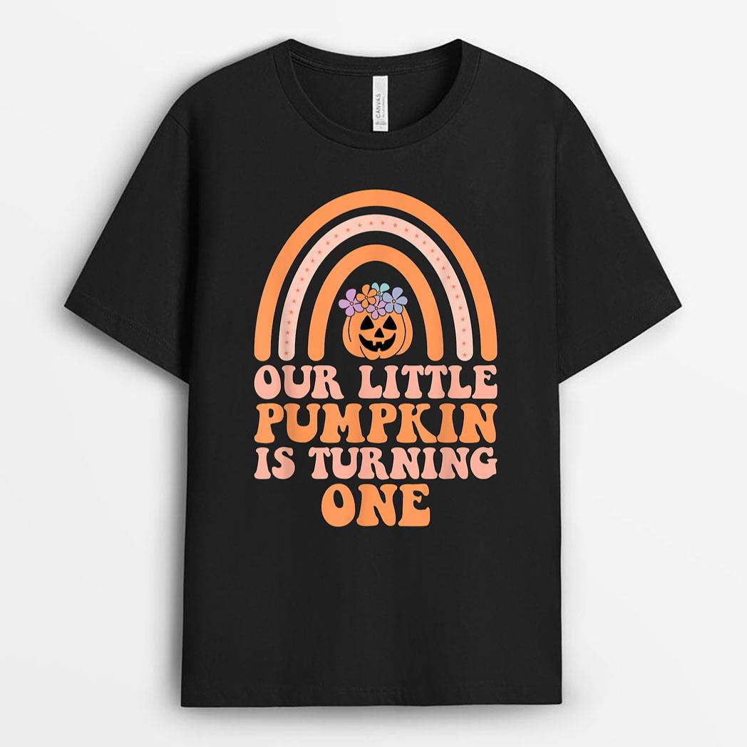 Fall 1st Birthday Matching Our Little Pumpkin Is Turning 1 T-Shirt