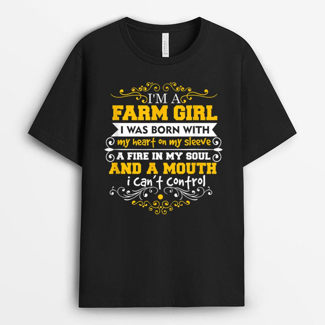 Farm Girl  I'm A Farm Girl Farmer T-Shirt