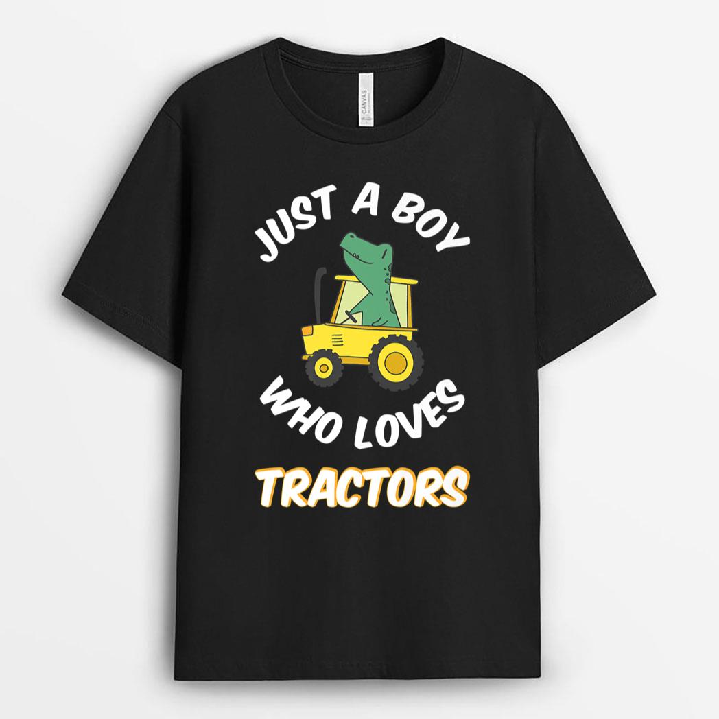 Farm Kid Future Farmer Just A Boy Who Loves Tractors Toddler T-Shirt