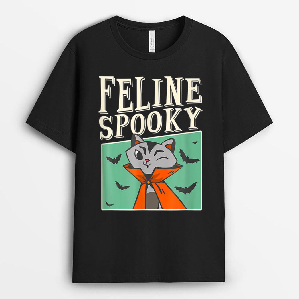 Feline Spooky Halloween Cat Owner Costume T-Shirt