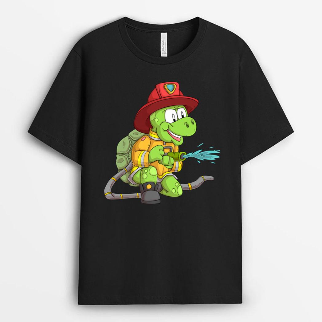 Fire Brigade Turtle Firefighter T-Shirt