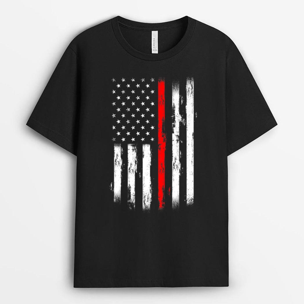 Fireman Funny Wildland Volunteer Firefighter American Flag T-Shirt