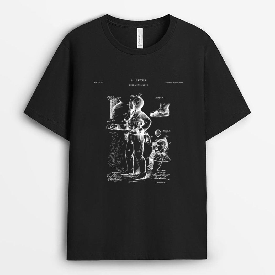 Fireman Suit Patent - Fire Fighter T-Shirt