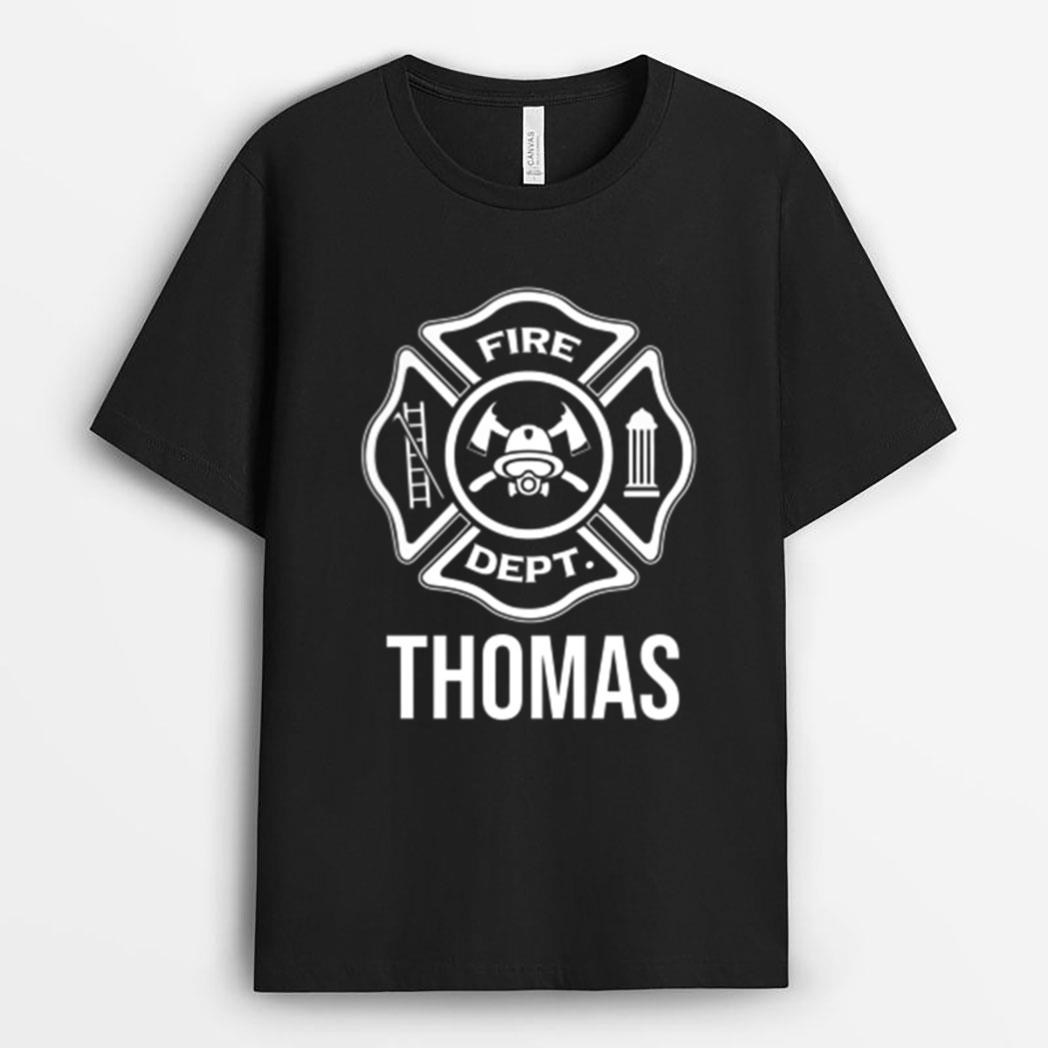 Fireman Thomas Name Firefighter Logo Symbol T-Shirt