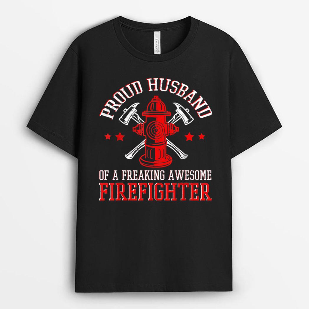 Fireman Volunteer Firefighter Husband Fire Department T-Shirt