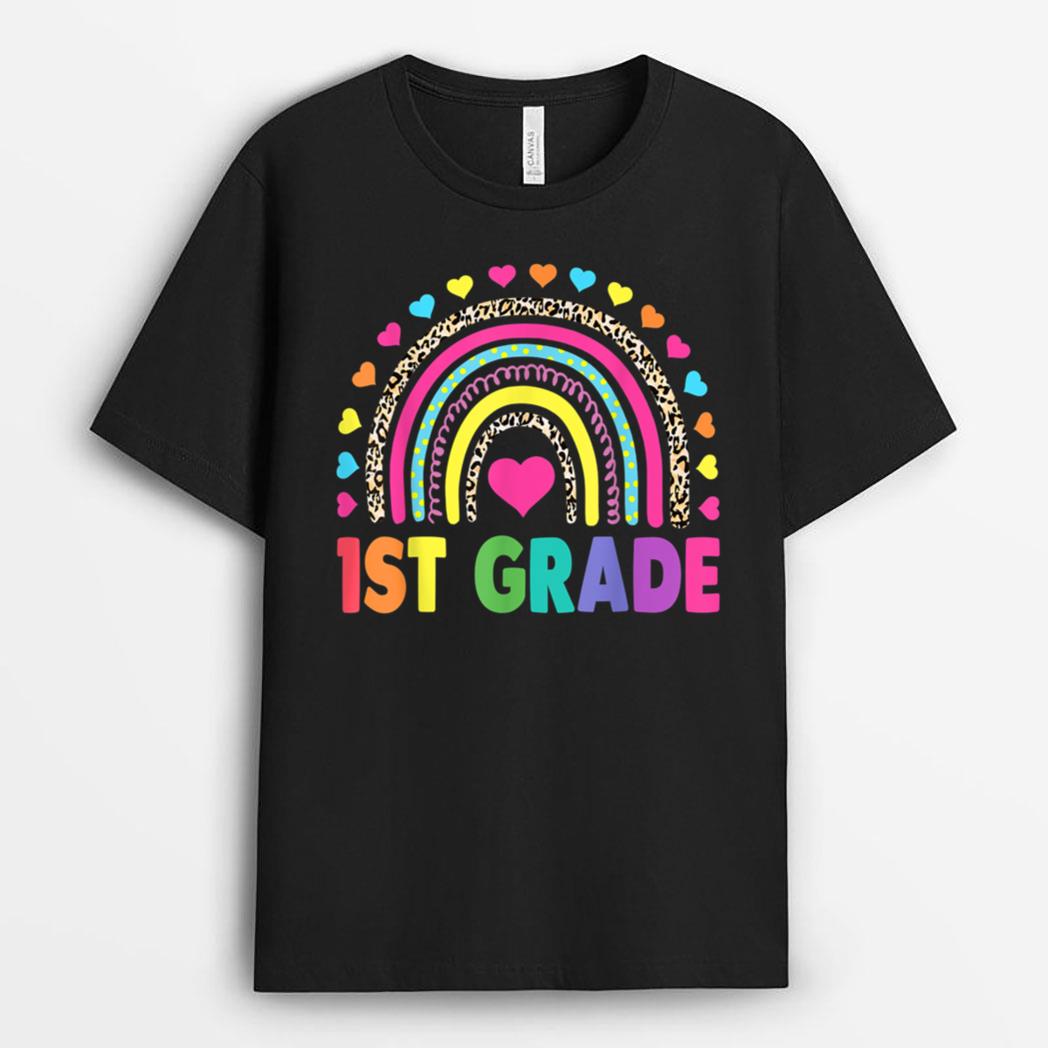 First Grade Rainbow Girls Boys Teacher Team 1st Grade Squad T-Shirt