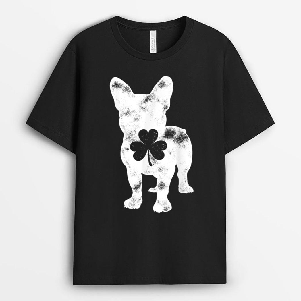 French Bulldog St Patricks Day Boys Men Dog Shamrock Gifts T-Shirt