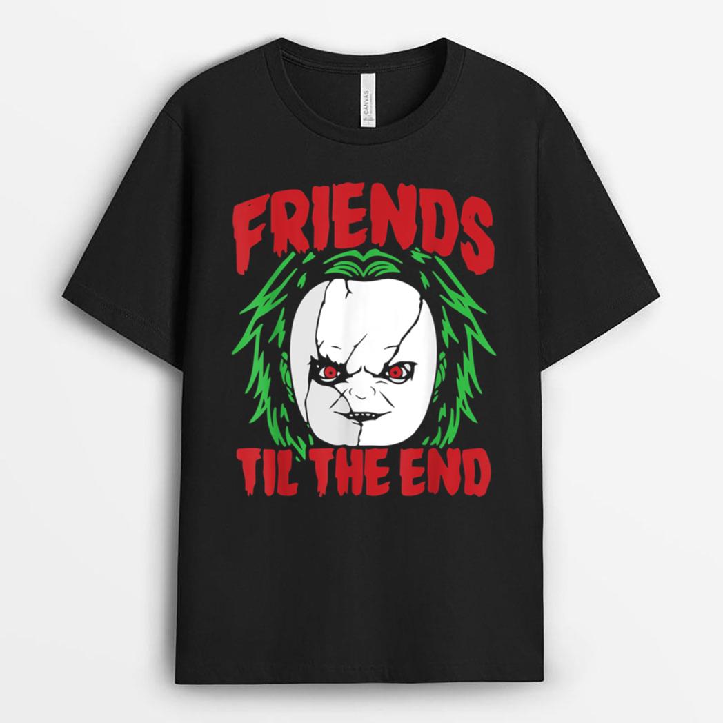 Friends Till The End Lazy Halloween Costume Horror Movie T-Shirt