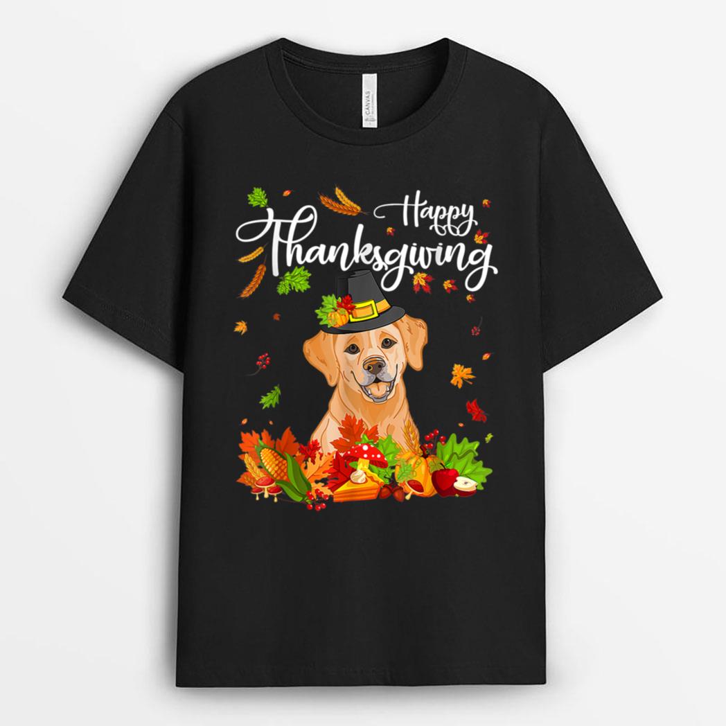 Fun Labrador Thanksgiving Autumn Dog Lover T-Shirt