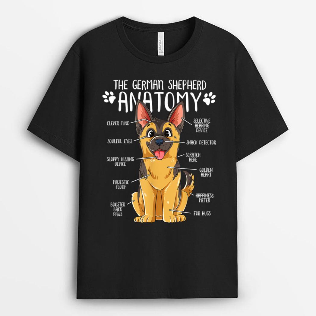 Funny Anatomy German Shepherd Dog Owner T-Shirt
