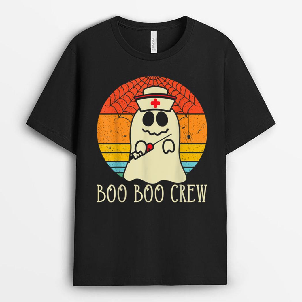 Funny Boo Boo Crew Halloween Costume Halloween Nurse T-Shirt
