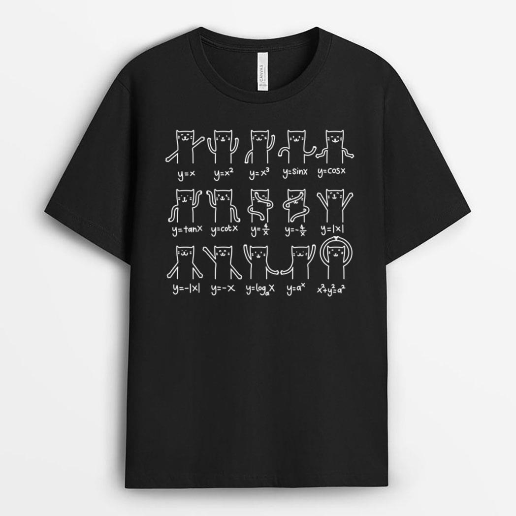 Funny Cat And Math , Cat And Algebra Lover , Cat T-Shirt