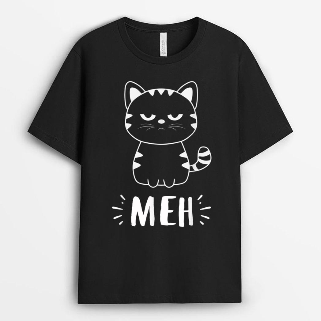 Funny Cat Gift for Cat Lovers Meh Cat T-Shirt