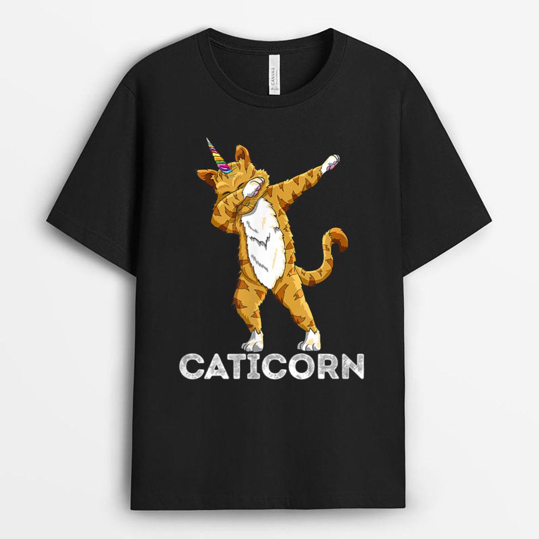 Funny Cat Kitten Caticorn Cat Dabbing Cat Lover T-Shirt