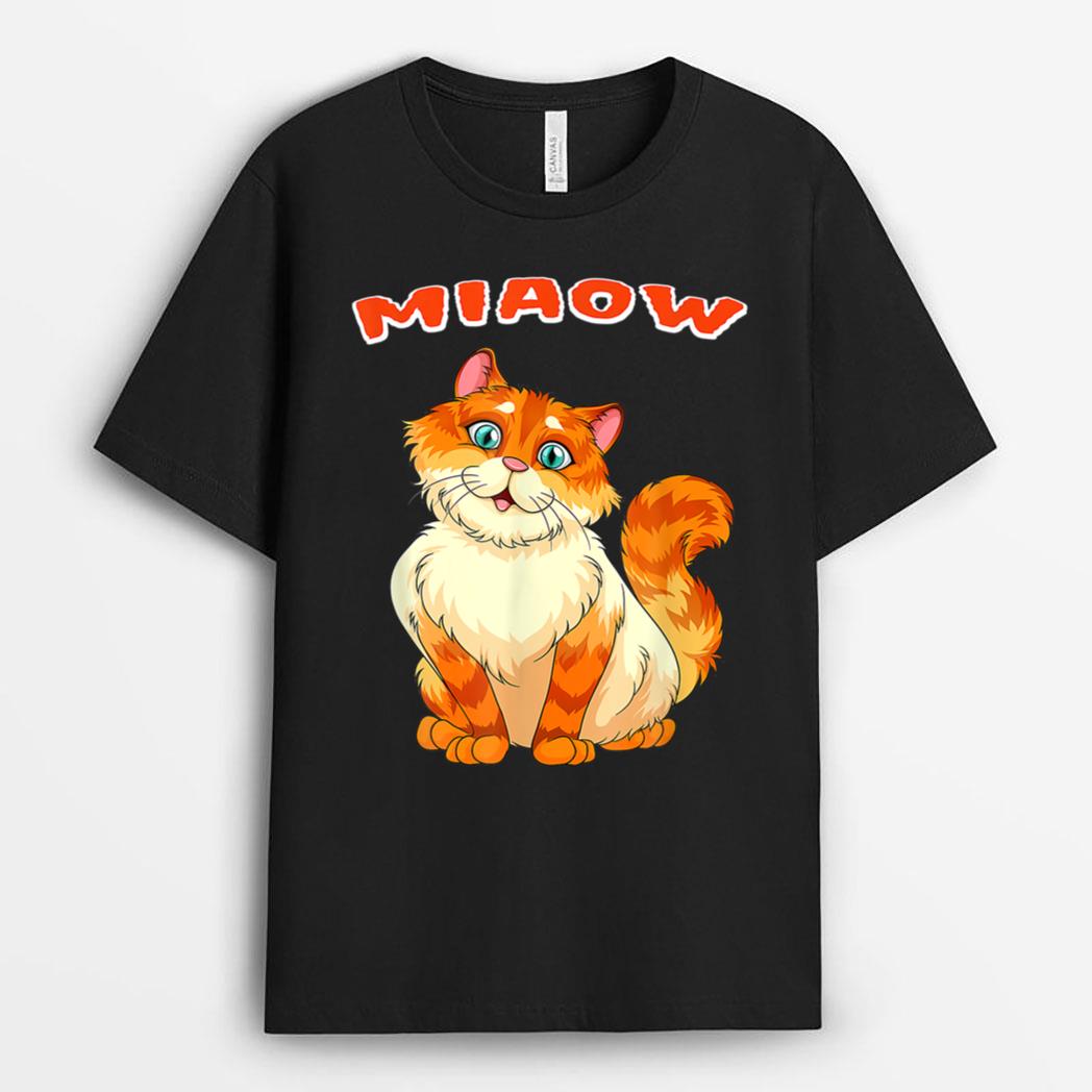 Funny Cat Miaow Cat Lovers T-Shirt