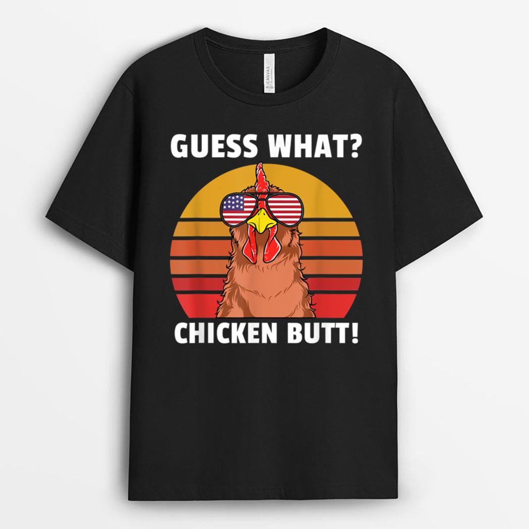 Funny Chicken Joke Guess What Chicken Butt Farmer T-Shirt