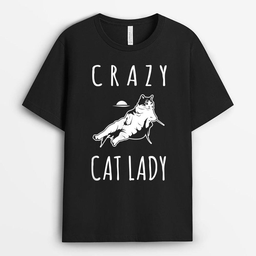 Funny Crazy Cat Lady Meow Kitty Funny Cats Mom And Cat Dad T-Shirt