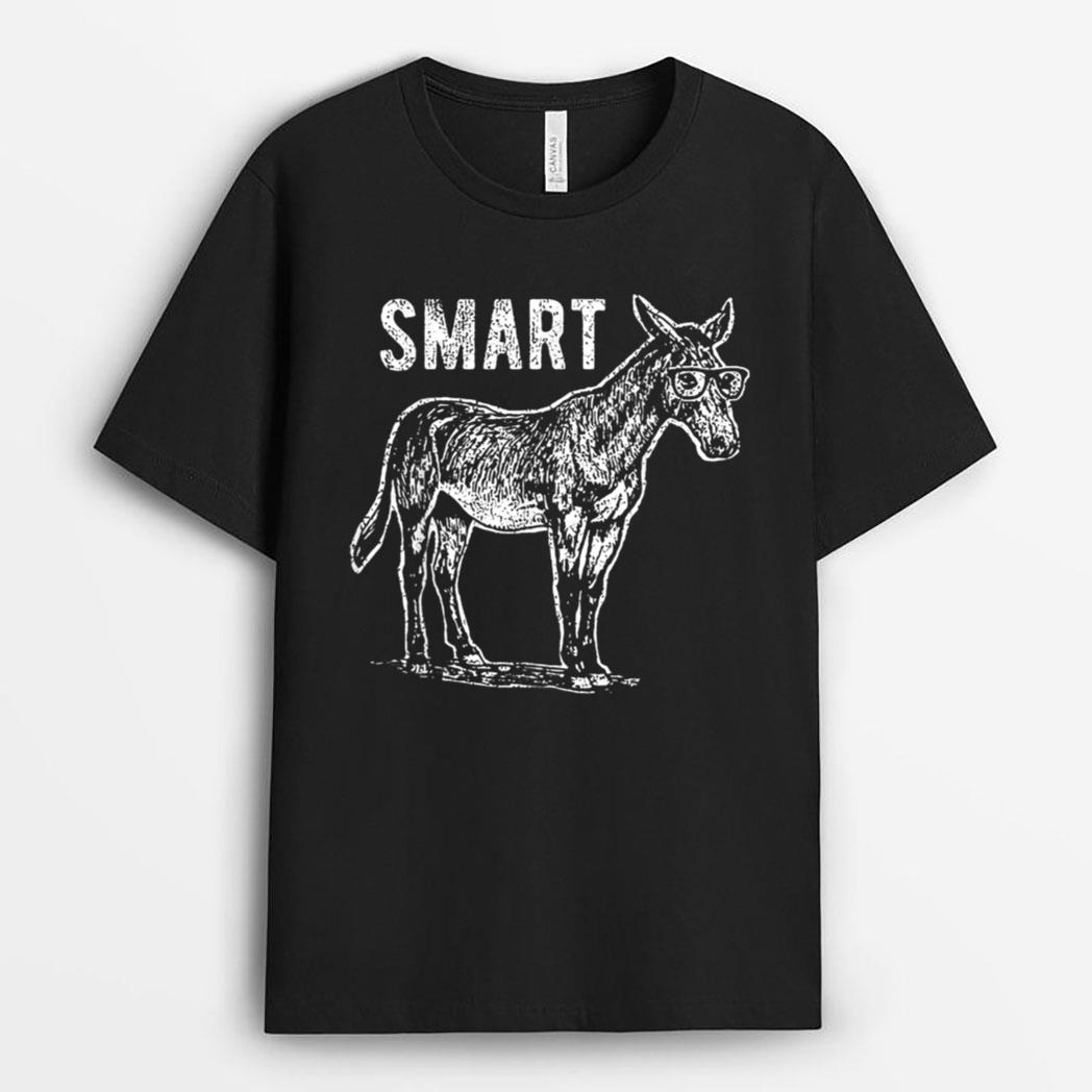 Funny Cute Donkey 'Smart Ass' Nice Ass Donkey T-Shirt