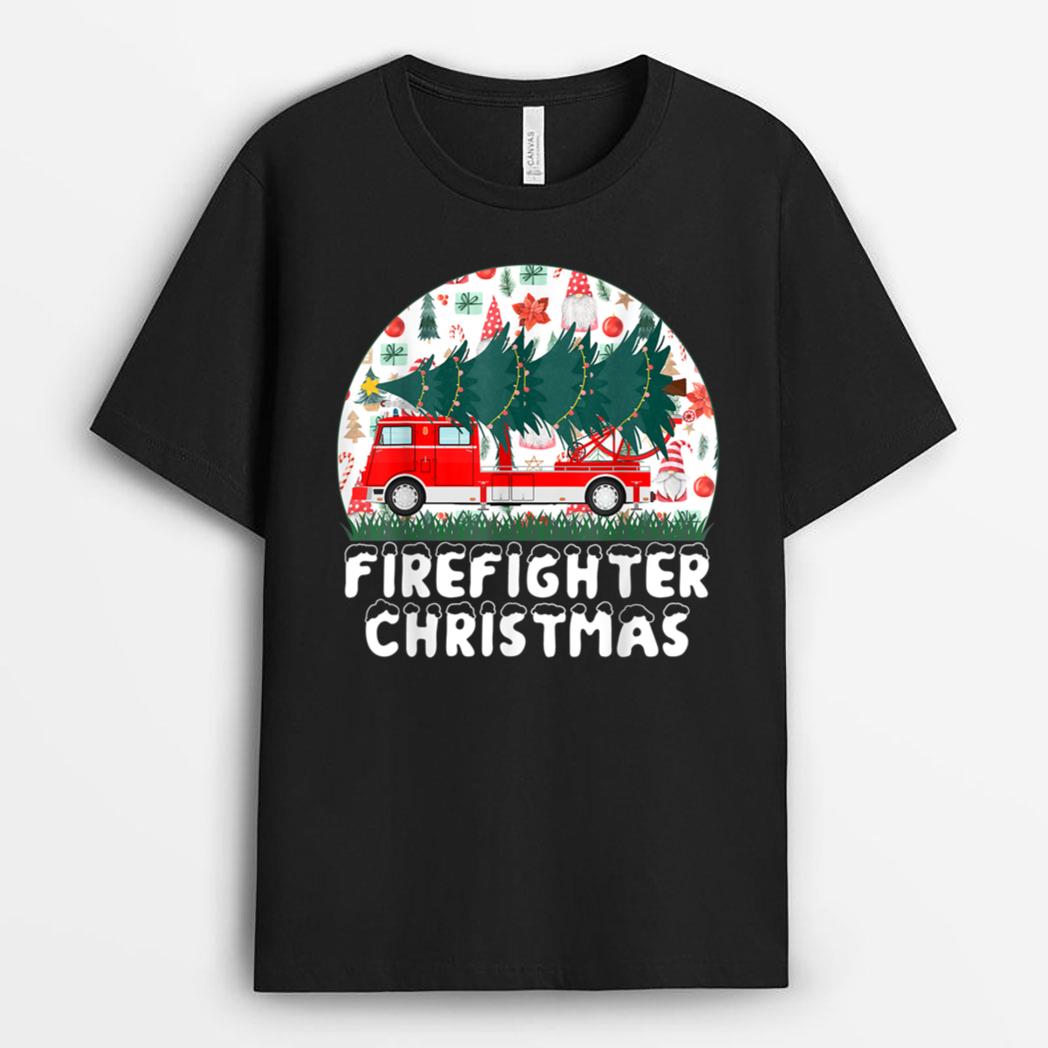 Funny Firefighter Christmas Frefighting T-Shirt