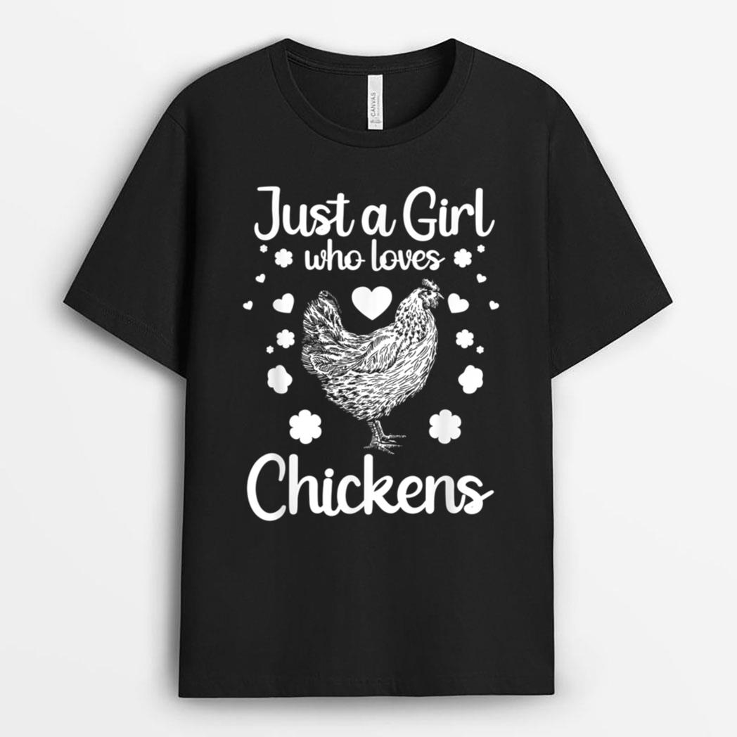 Funny Girl Chicken Design For Kids Women Mom Chicken Lover T-Shirt