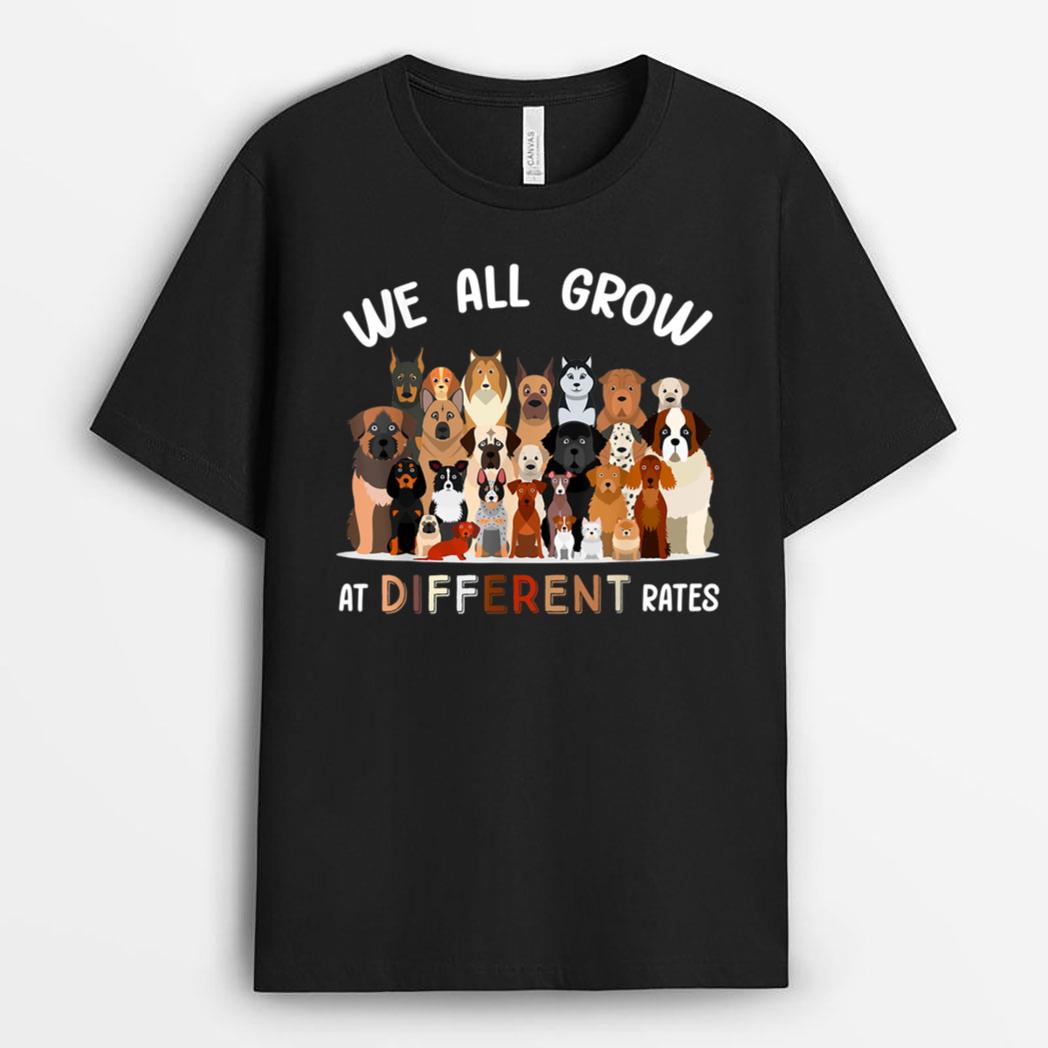 Funny Growth Mindset Classroom Teacher Dog Theme Diversity T-Shirt